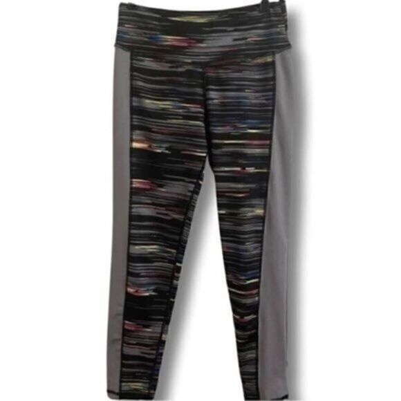 Women's athletic leggings tights exercise workout Size small Black Multi-colored - Picture 1 of 6